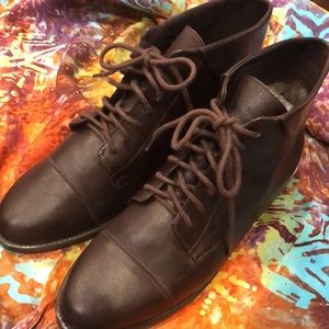 Brown Leather Booties